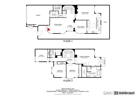 Floorplan - 3136 Almahurst Row, La Jolla, CA 92037 photo 1 of 1