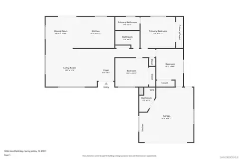 Floorplan - 10264 Herdfield Way, Spring Valley, CA 91977 photo 1 of 1