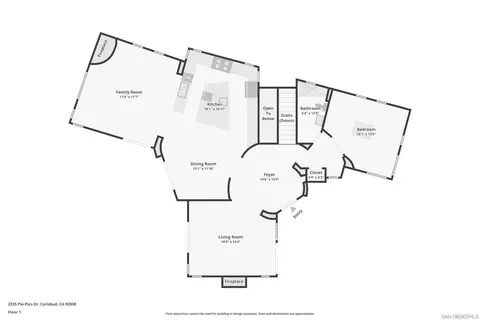 Floorplan - 2335 Pio Pico, Carlsbad, CA 92008 photo 1 of 2