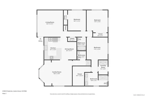 Floorplan - 2128 El Prado Ave, Lemon Grove, CA 91945 photo 1 of 1