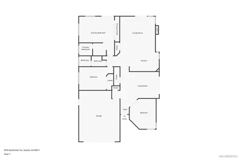Floorplan - 9318 Northview Ter, Santee, CA 92071 photo 1 of 1
