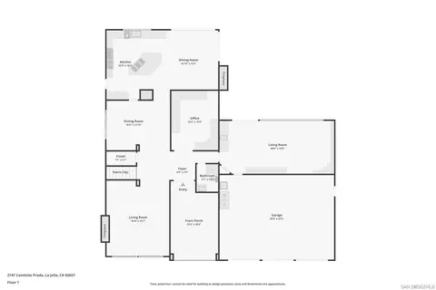Floorplan - 2747 Caminito Prado, La Jolla, CA 92037 photo 1 of 1