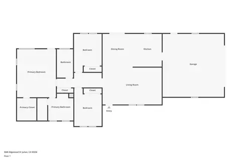 Floorplan - 3606 Edgewood Dr, Julian, CA 92036 photo 1 of 1