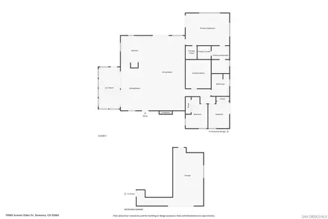 Floorplan - 19985 Sunset Oaks Dr, Ramona, CA 92065 photo 3 of 3