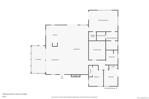 Floorplan - 19985 Sunset Oaks Dr, Ramona, CA 92065 photo 1 of 3