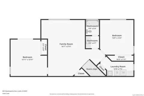 Floorplan - 6057 Meadowpointe Row, La Jolla, CA 92037 photo 3 of 4