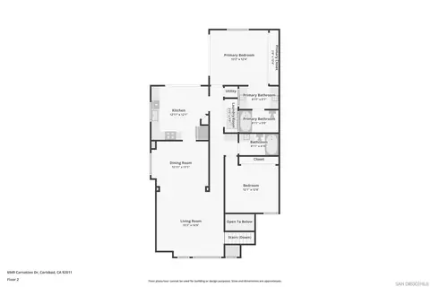 Floorplan - 6949 Carnation Dr, Carlsbad, CA 92011 photo 2 of 3