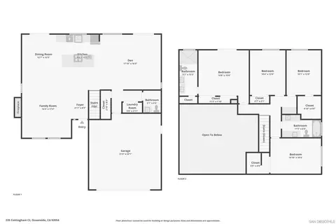 Floorplan - 235 Cottingham Ct, Oceanside, CA 92054 photo 3 of 3