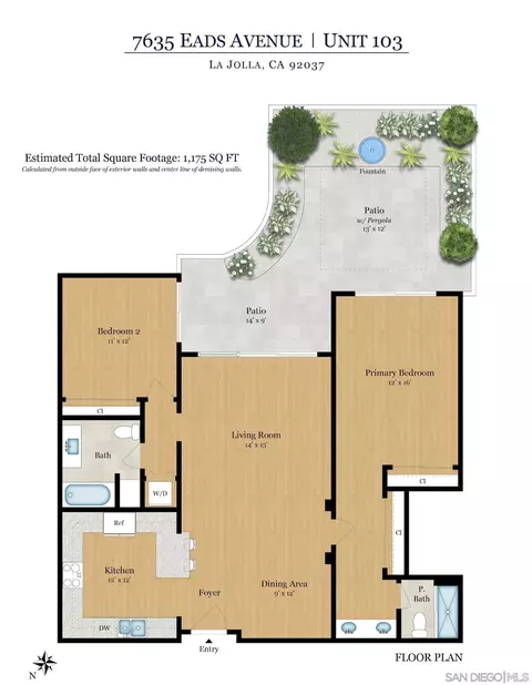 Floorplan - 7635 Eads Ave #103, La Jolla, CA 92037 photo 1 of 1