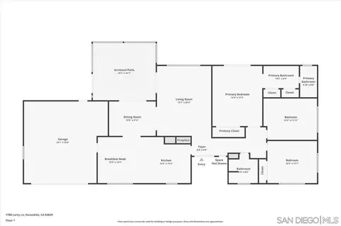 Floorplan - 1786 Lorry Ln, Escondido, CA 92029 photo 1 of 1