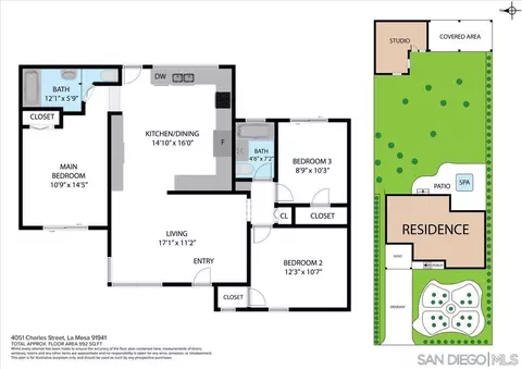 Floorplan - 4051 Charles St, La Mesa, CA 91941 photo 1 of 2