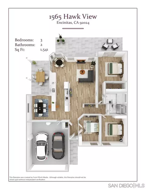 Floorplan - 1565 Hawk Vw, Encinitas, CA 92024 photo 1 of 1