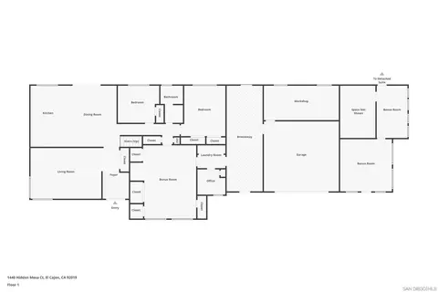 Floorplan - 1440 Hidden Mesa Ct, El Cajon, CA 92019 photo 1 of 4