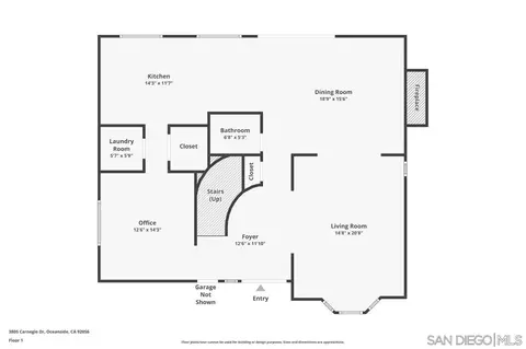 Floorplan - 3805 Carnegie Dr, Oceanside, CA 92056 photo 1 of 3
