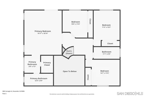 Floorplan - 3805 Carnegie Dr, Oceanside, CA 92056 photo 2 of 3