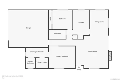 Floorplan - 3520 N Sundown Ln, Oceanside, CA 92056 photo 1 of 1