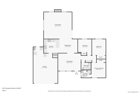 Floorplan - 9217 Fenway Rd, Santee, CA 92071 photo 1 of 1