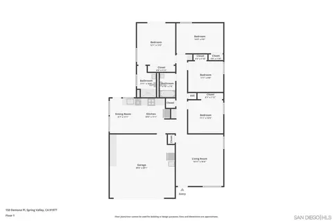 Floorplan - 150 Demona Pl, Spring Valley, CA 91977 photo 1 of 1