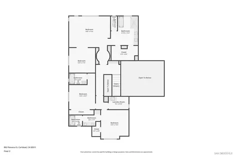 Floorplan - 892 Piovana Ct, Carlsbad, CA 92011 photo 2 of 3
