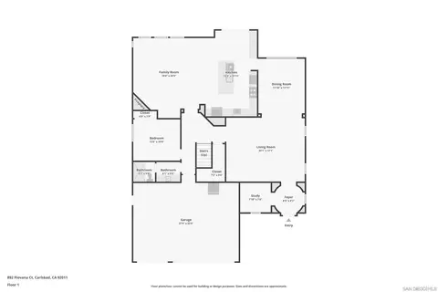 Floorplan - 892 Piovana Ct, Carlsbad, CA 92011 photo 1 of 3