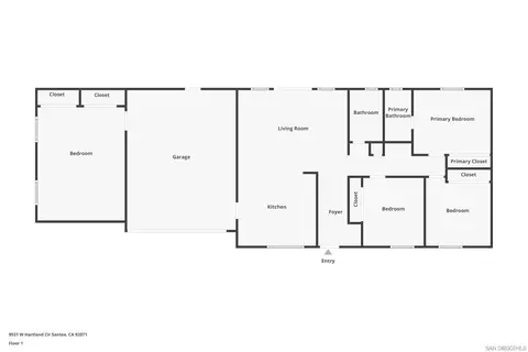 Floorplan - 9531 W Hartland Cir, Santee, CA 92071 photo 1 of 1