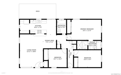 Floorplan - 845 Waterloo Ave, El Cajon, CA 92019 photo 1 of 1