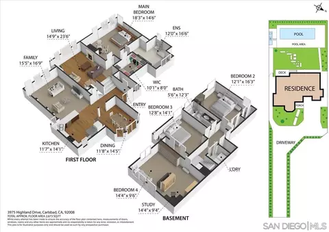 Floorplan - 3975 Highland Dr, Carlsbad, CA 92008 photo 1 of 1