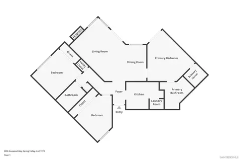Floorplan - 2950 Anawood Way, Spring Valley, CA 91978 photo 1 of 1