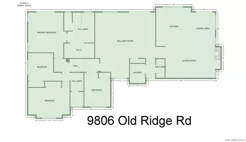Floorplan - 9806 Old Ridge Rd, Spring Valley, CA 91977 photo 1 of 2