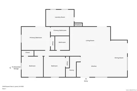 Floorplan - 3190 Pleasant View Ln, Jamul, CA 91935 photo 1 of 2