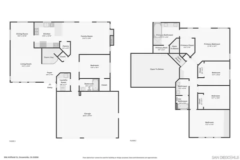 Floorplan - 906 Hillfield Ct, Oceanside, CA 92058 photo 1 of 3