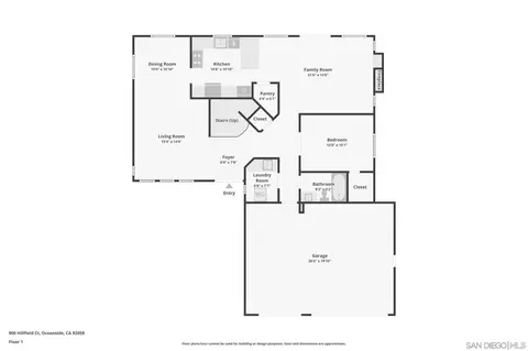 Floorplan - 906 Hillfield Ct, Oceanside, CA 92058 photo 3 of 3