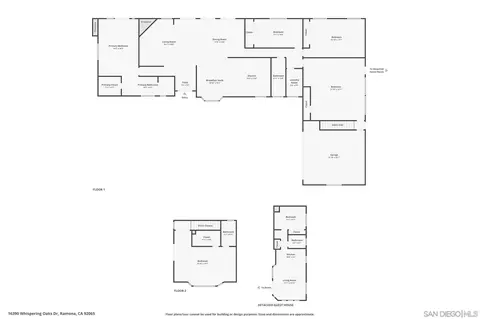 Floorplan - 16390 Whispering Oaks Dr, Ramona, CA 92065 photo 1 of 4