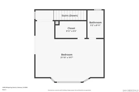 Floorplan - 16390 Whispering Oaks Dr, Ramona, CA 92065 photo 3 of 4
