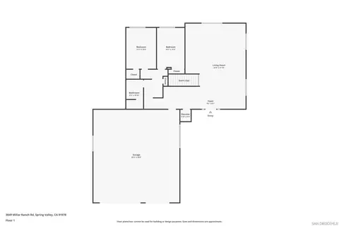 Floorplan - 3049 Millar Ranch Rd, Spring Valley, CA 91978 photo 2 of 3