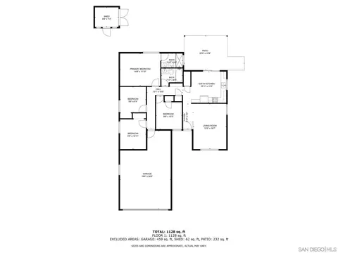 Floorplan - 1261 Sorrento Pl, Escondido, CA 92027 photo 1 of 2