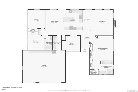Floorplan - 1305 Eagle Gln, Escondido, CA 92029 photo 1 of 1
