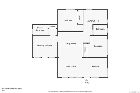Floorplan - 678 Robby Way, Fallbrook, CA 92028 photo 1 of 1