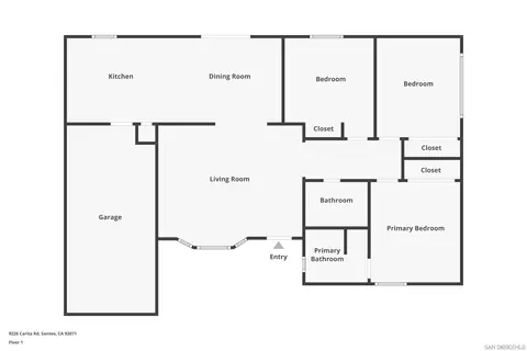 Floorplan - 9226 Carita Rd, Santee, CA 92071 photo 1 of 1