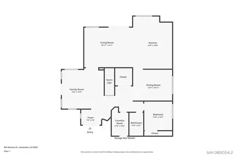 Floorplan - 838 Masters Dr, Oceanside, CA 92057 photo 1 of 1