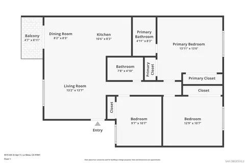 Floorplan - 4515 4th St #11, La Mesa, CA 91941 photo 1 of 1