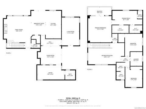 Floorplan - 7787 Britt Pl, Santee, CA 92071 photo 1 of 2
