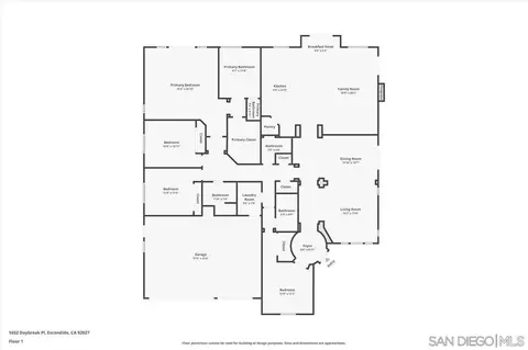 Floorplan - 1652 Daybreak Pl, Escondido, CA 92027 photo 1 of 1