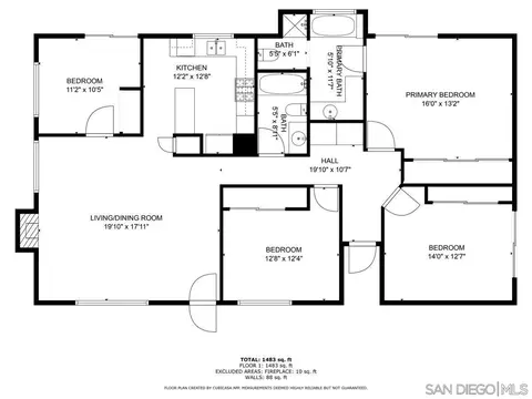Floorplan - 334 Cedar Rd, Vista, CA 92083 photo 1 of 1