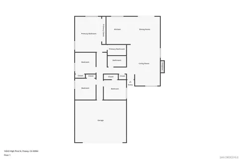 Floorplan - 14543 High Pine St, Poway, CA 92064 photo 1 of 1