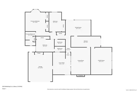 Floorplan - 5374 Wellesley St, La Mesa, CA 91942 photo 1 of 1