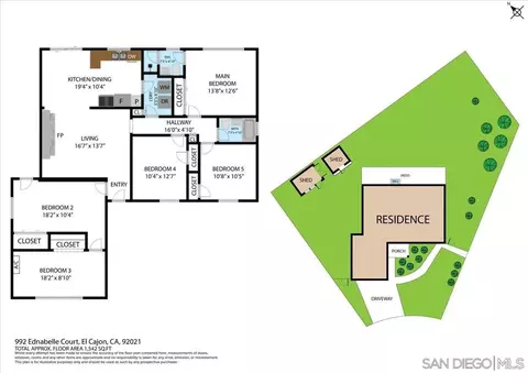Floorplan - 992 Ednabelle Ct, El Cajon, CA 92021 photo 1 of 2