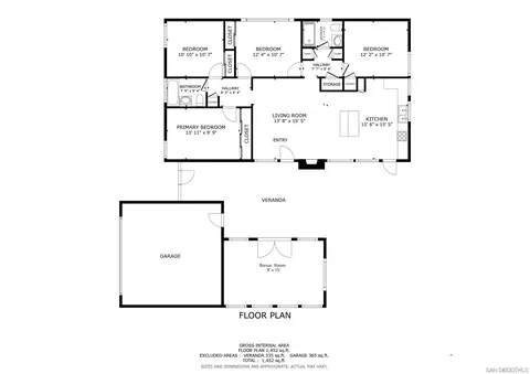 Floorplan - 13323 Frame Rd, Poway, CA 92064 photo 1 of 1