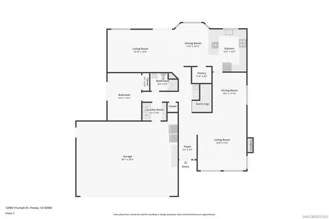 Floorplan - 12988 Triumph Dr, Poway, CA 92064 photo 1 of 3