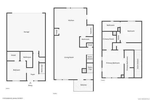 Floorplan - 1110 Calabria St, Santee, CA 92071 photo 3 of 4